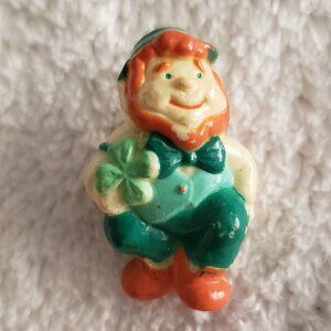 Vintage Gibson Greeting Leprechaun Pin 4 Leaf Clover St. Patrick's Day